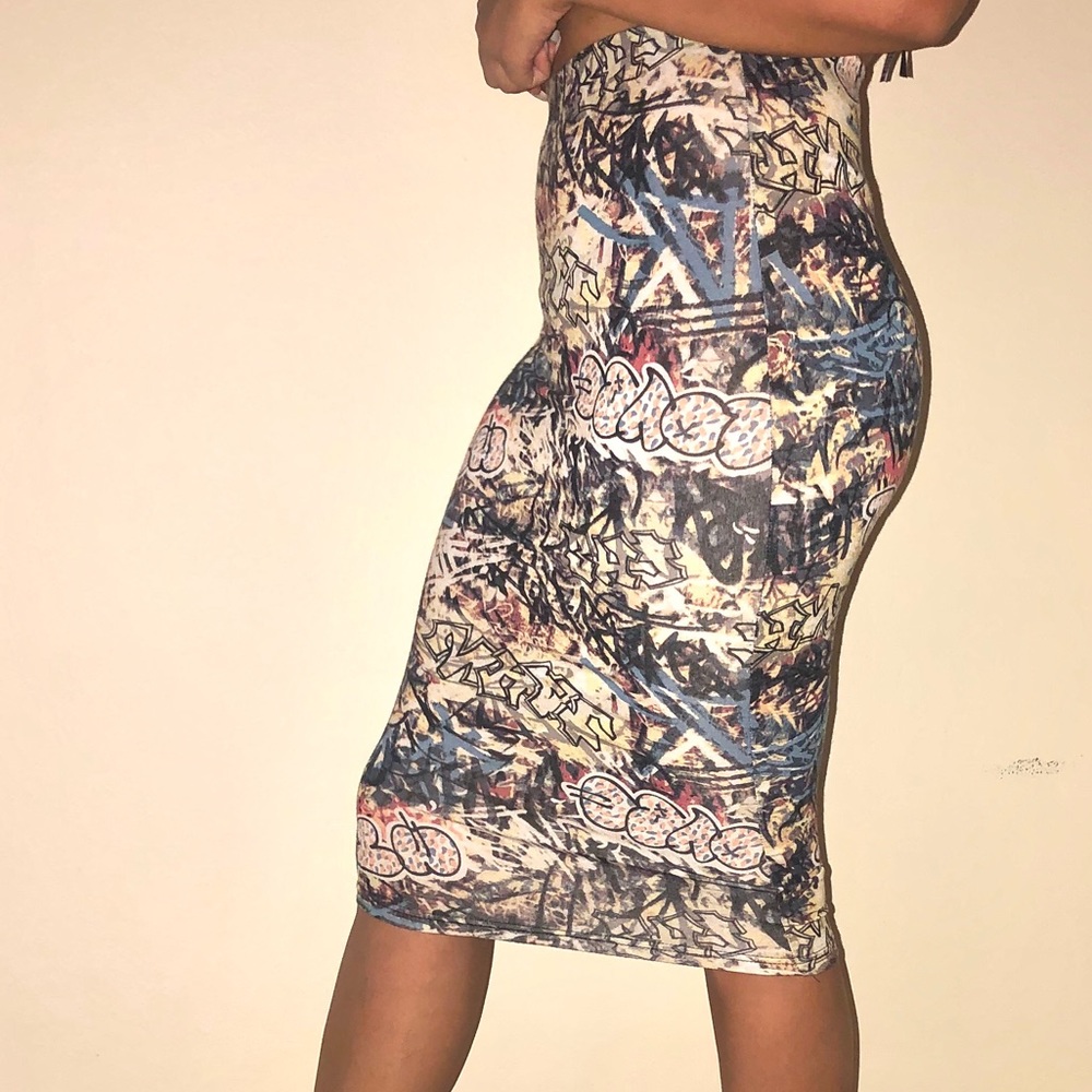 Graffiti Pencil Skirt